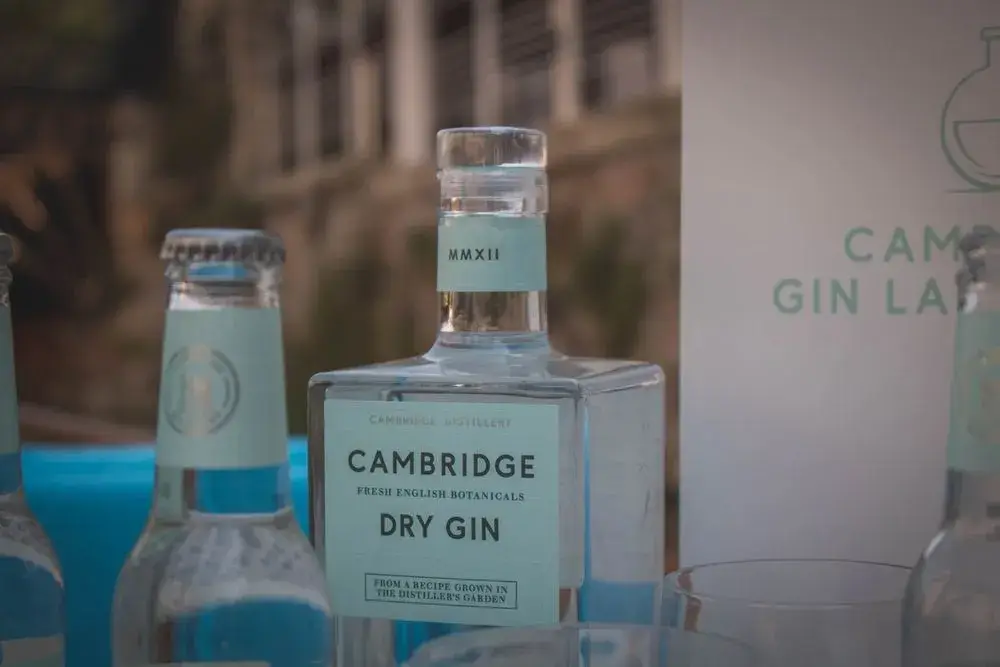 Bottle of Cambridge Dry Gin.