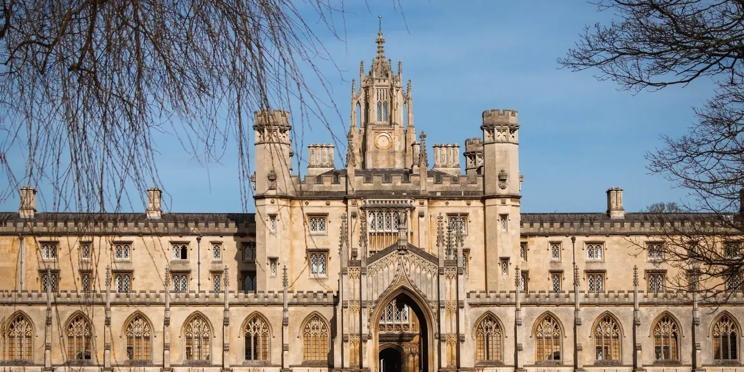 St Johns New Court, a grand stone building.