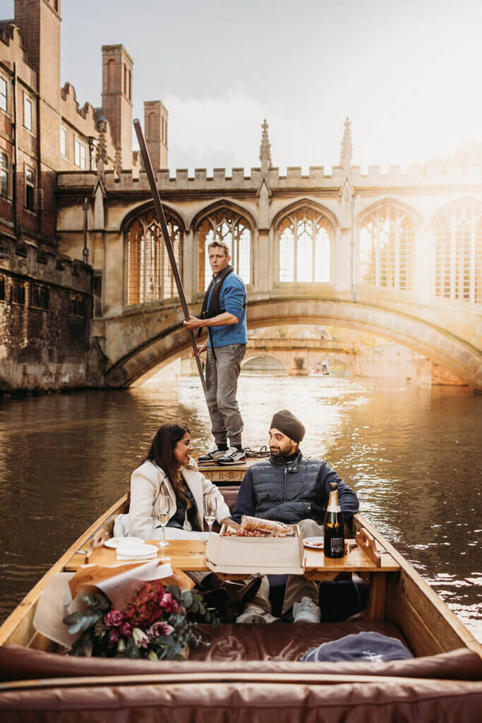 The Bridge of Sigh's at St John's College Cambridge. Proposal Punting Tour