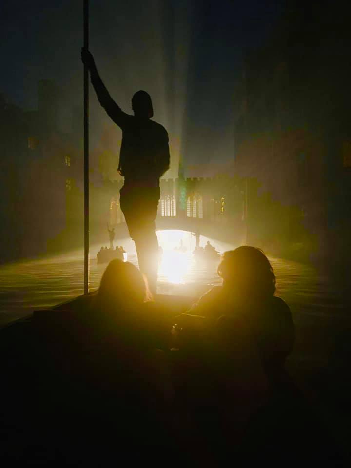An image of people in a punt during the May Ball