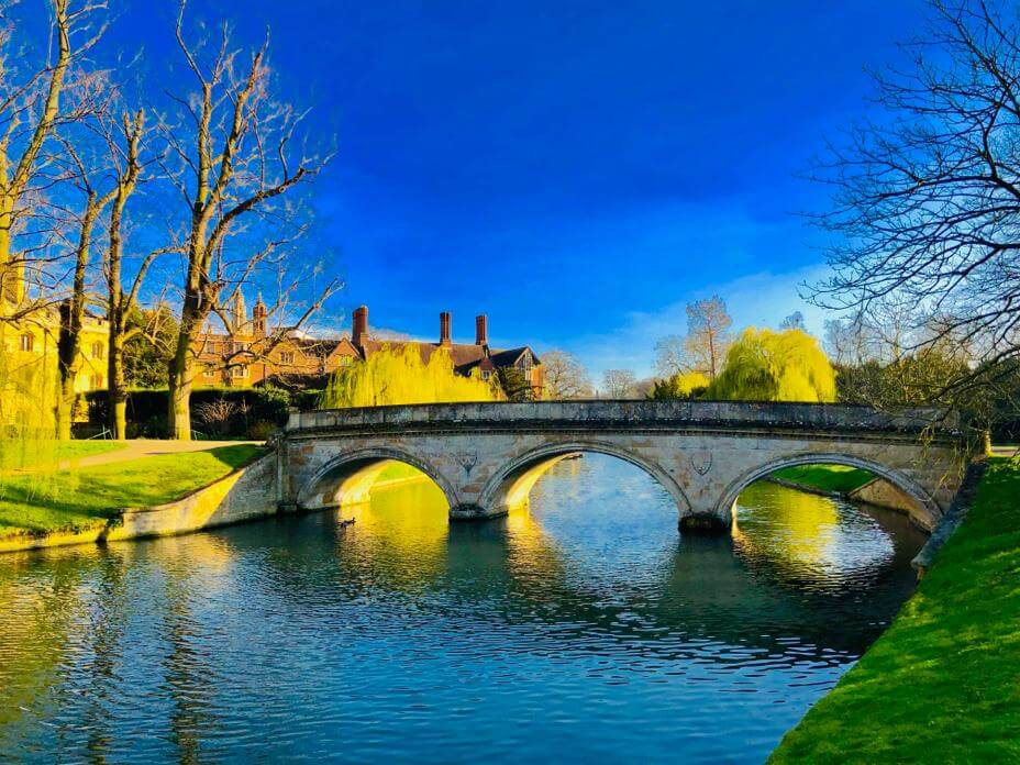 A view of a bridge in Cambridge