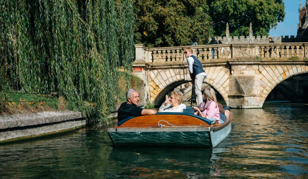 Punt on the river
